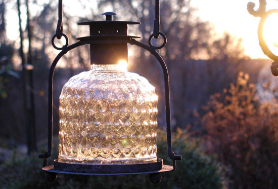 Lantern by the patio